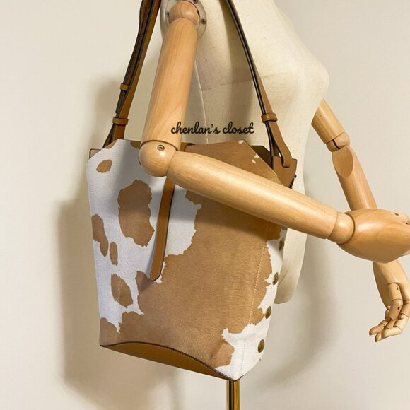 🔥Reserved 🔥NeW! Tory Burch Rowan Calf Hair Bucket Bag - Picture 6 of 12